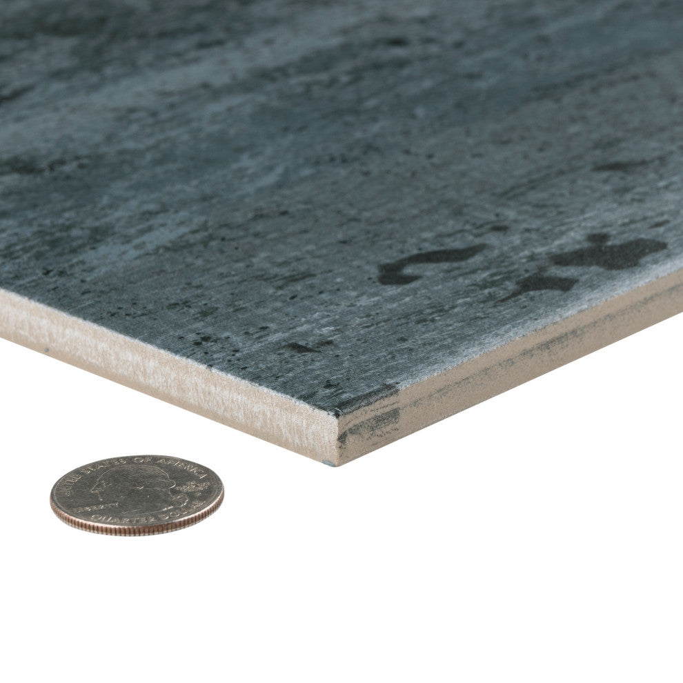 Cassis Black Porcelain Floor and Wall Tile Sample