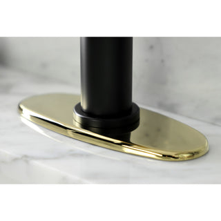 Belknap Single-Handle Bathroom Faucet & Push Pop-Up, Matte Black/Polished Brass