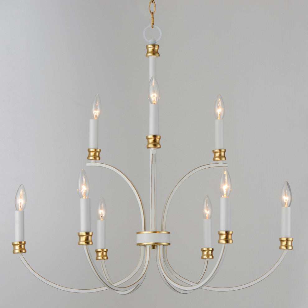 Maxim 11377 Charlton 9 Light 30"W Taper Candle Style Chandelier - Weathered