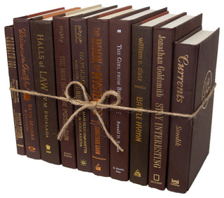 Decorative Books - Coffee Book Bundle - 1 foot of Brown Books