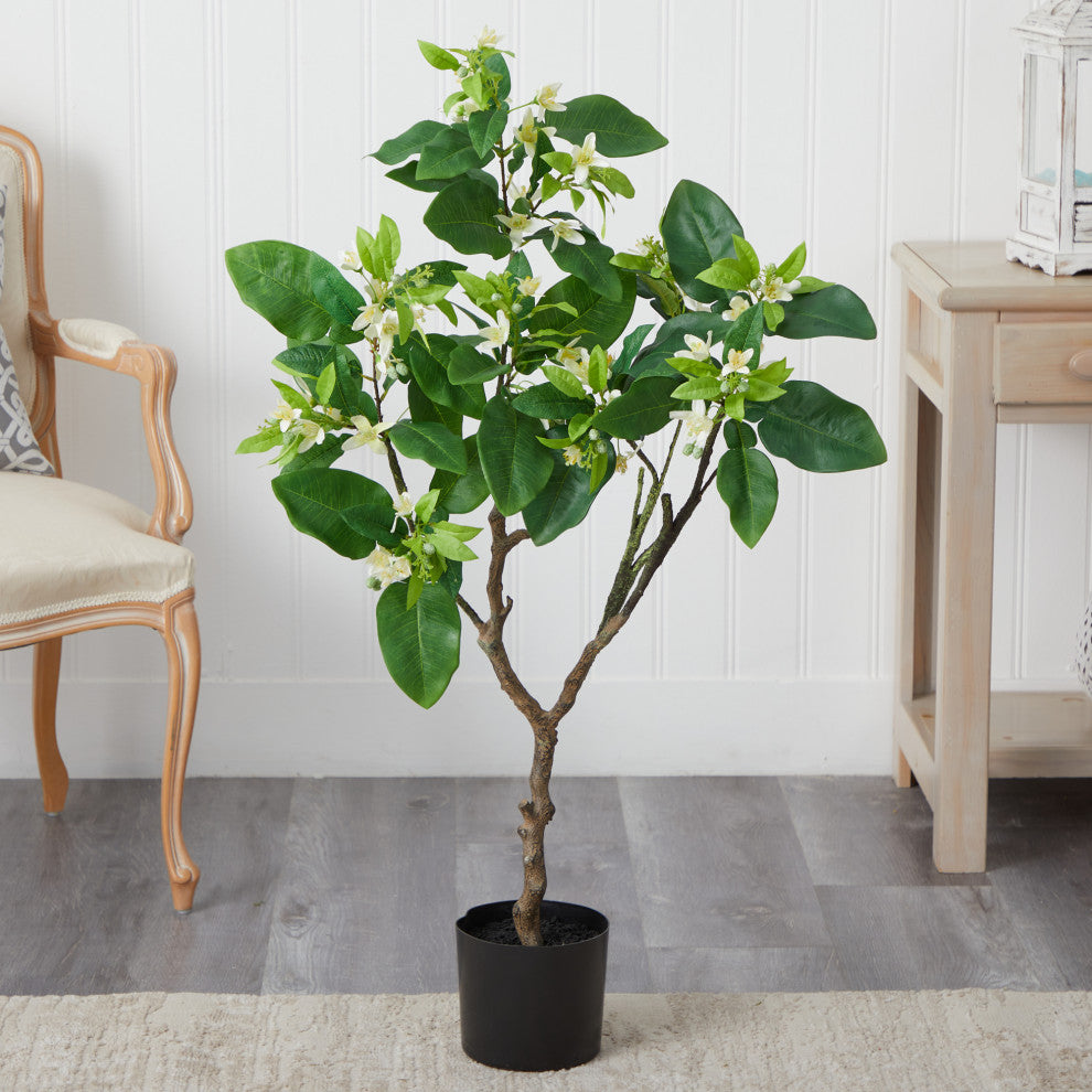 4' Grapefruit Flower Artificial Tree