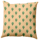 Artichokes Pattern Decorative Throw Pillow, Corn Stalk, 18"x18"