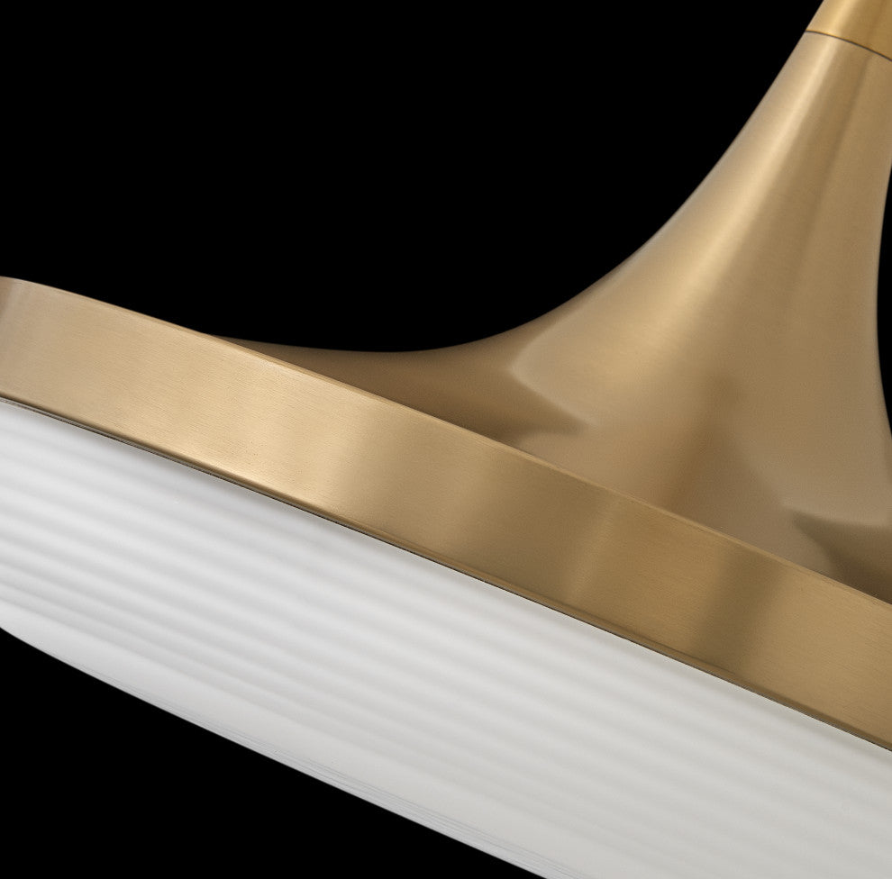 Fredrick Ramond Elsa Medium Led Convertible Pendant, Lacquered Brass