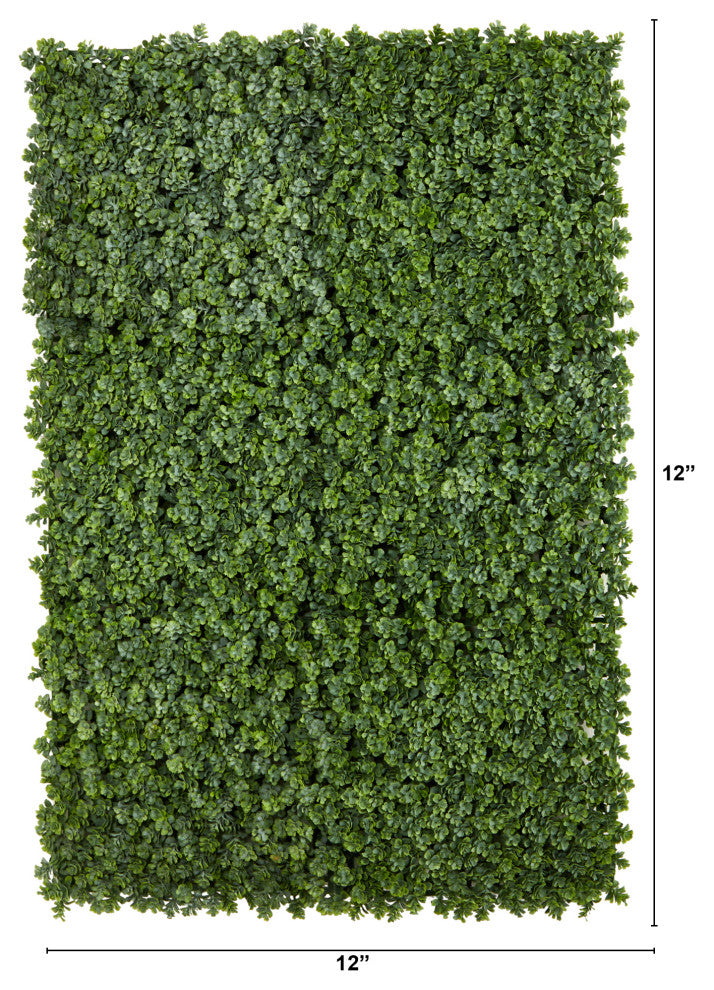 12" Succulent Artificial Wall Mat, Indoor/Outdoor, Set of 6