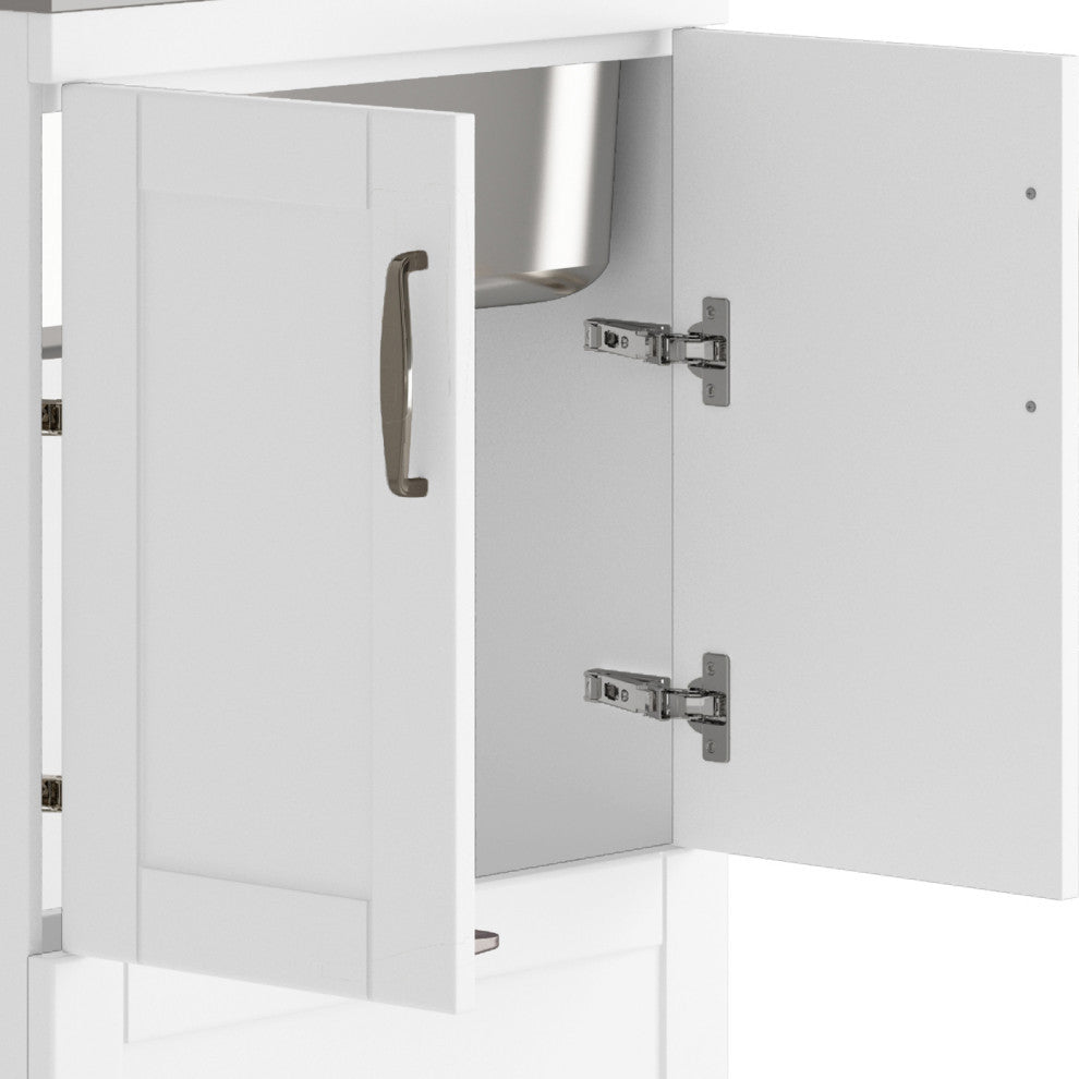 Reed Transitional28"Laundry Cabinet With Pullout Faucet, White, 24"