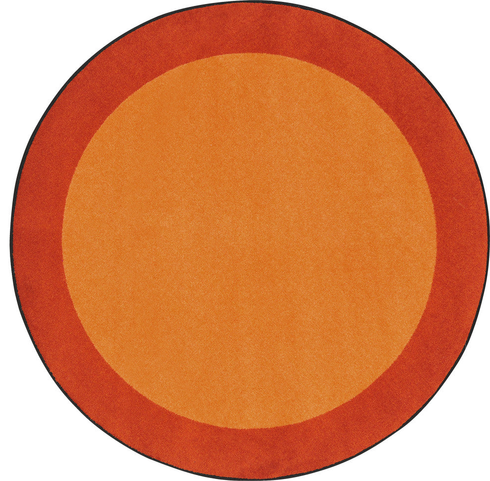 All Around Rug, Orange, Round-91"x91"