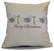 Decorative Holiday Pillow, Word Print, Gray, 18"x18"