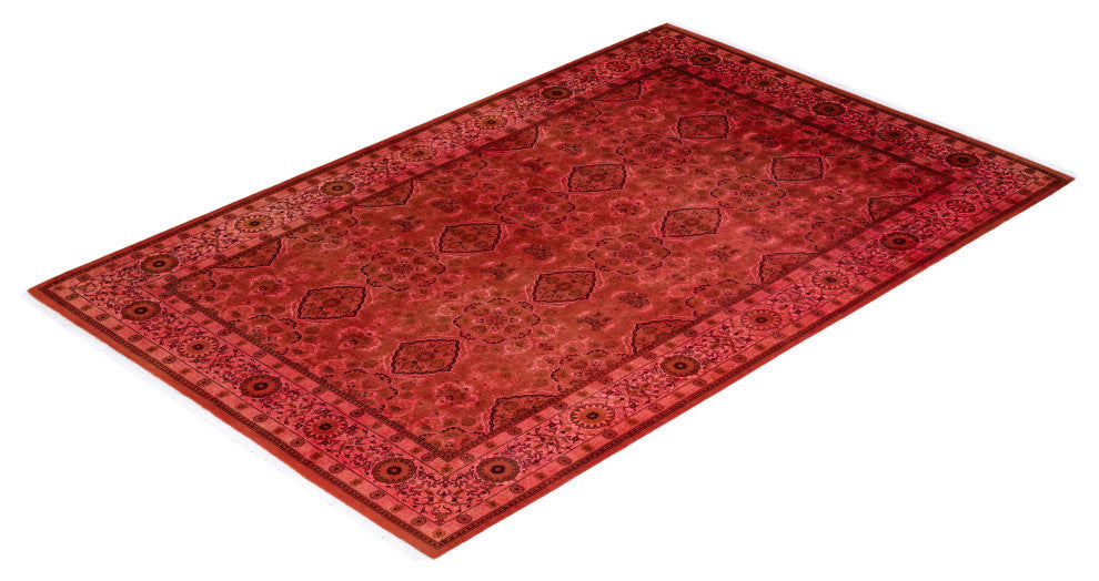 Fine Vibrance, One-of-a-Kind Hand-Knotted Area Rug Beige, 6' 2 x 9' 6