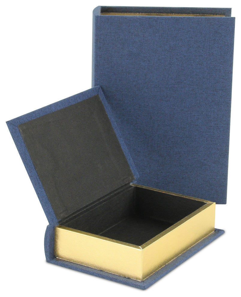 Canter Isle Navy Blue Linen Book Box Set
