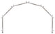 Magnolia 13/16" 6-Sided Bay Window Curtain Rod, Satin Nickel