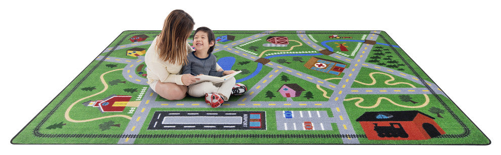 Kid Essentials Rug, Neighborhood Explorer, 7'8"x10'9"