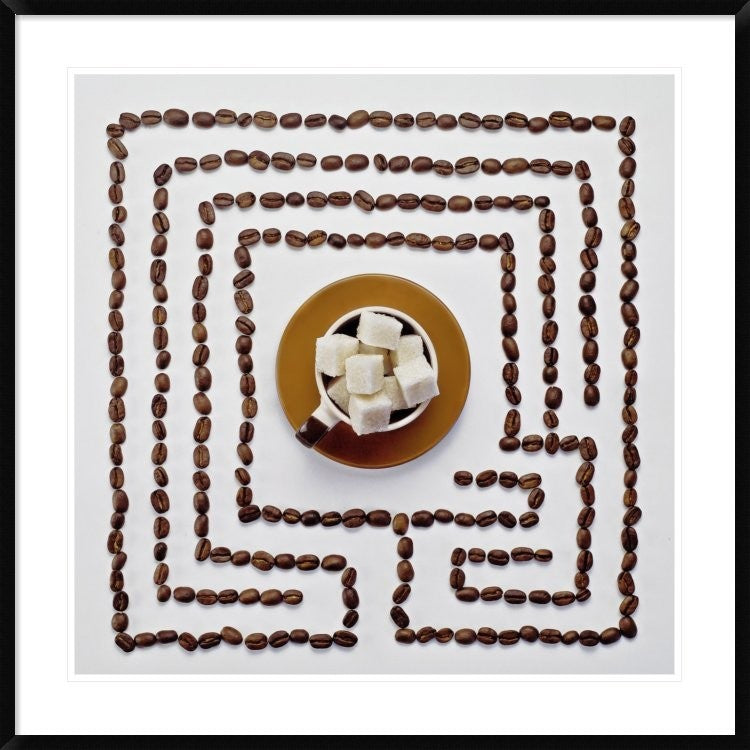 "Morning Coffee" Framed Digital Print by Dina Belenko, 38"x38"