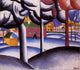 Kazimir Malevich Winter Landscape, 20"x25" Wall Decal