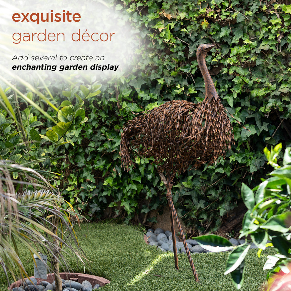 Metal Ostrich Statue