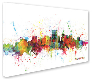 Michael Tompsett 'Richmond Virginia Skyline' Canvas Art, 30" x 47"