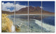 Desert Lake Laguna Canapa on Sunny Day, Seashore Canvas Art, 48"x28", 4 Panels