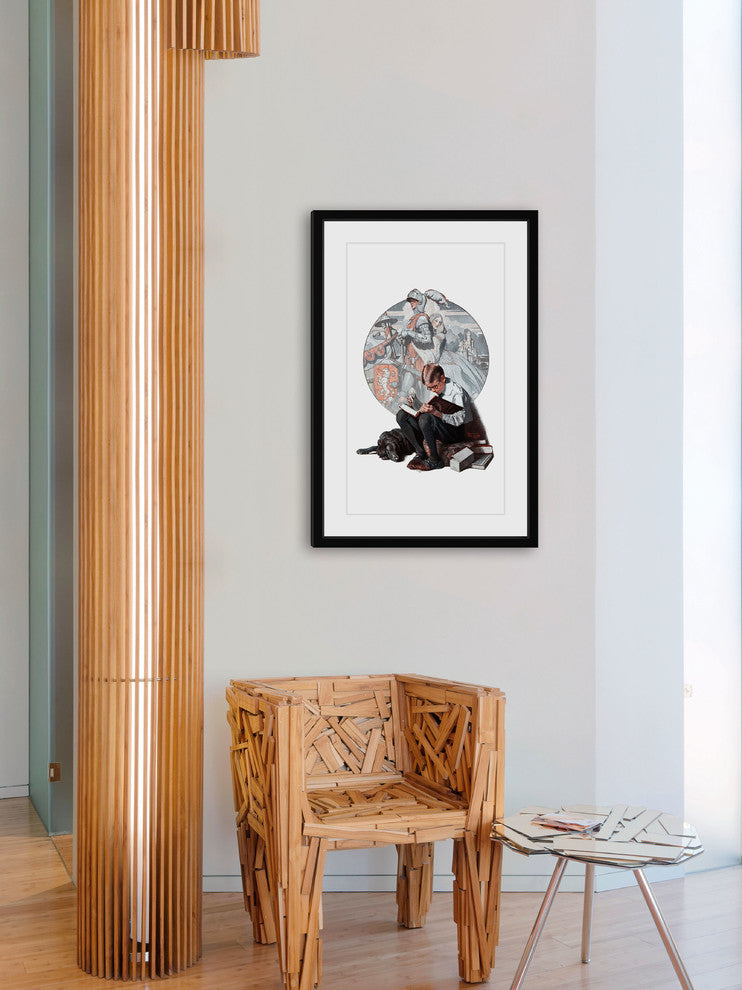 "Age of Romance" Framed Art Print by Norman Rockwell