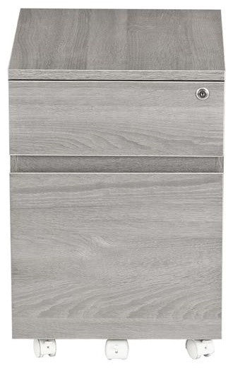 Techni Mobili Rolling 2-Drawer Vertical Filing Cabinet, Gray