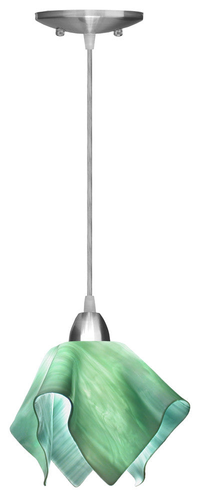 Jezebel Radiance Flame Pendant, Small, Seafoam Green