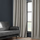 Heritage Plush Velvet Curtain Single Panel, City Gray, 50"x108"