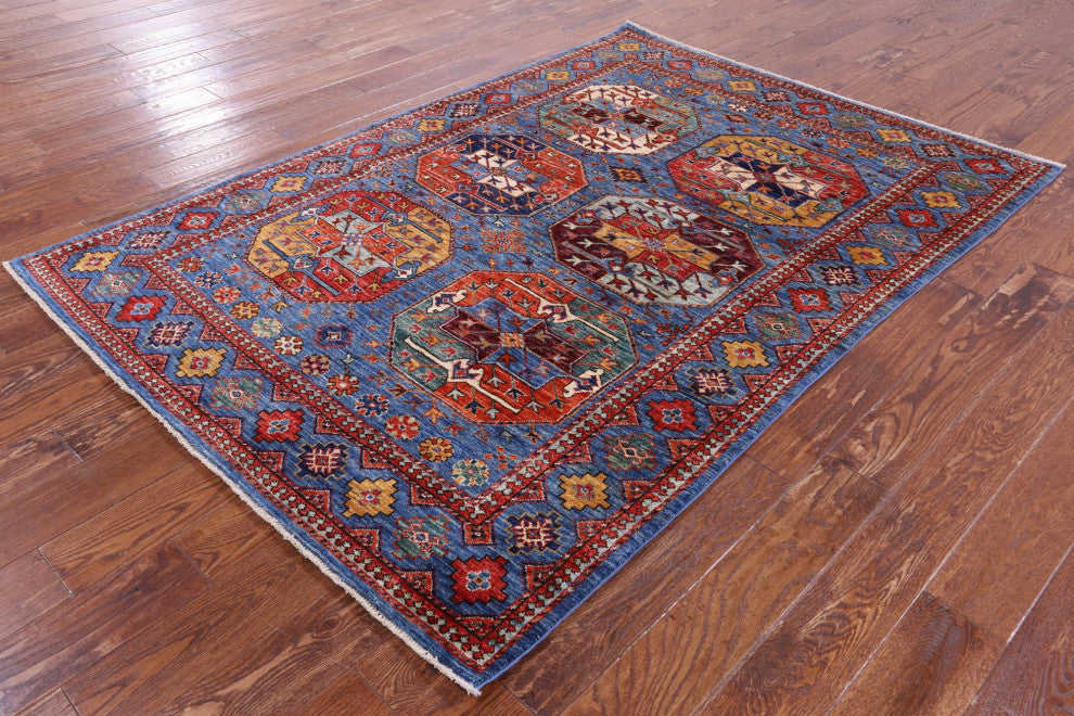 Handmade Bokhara Wool Rug 4' 10" X 7' 1" - Q12657