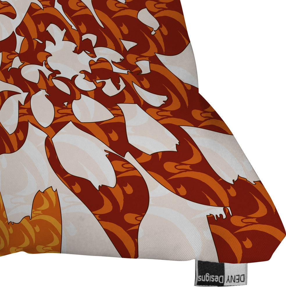 Deny Designs Karen Harris Constance In Orange Blossom Outdoor Throw Pillow