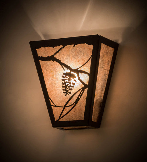 7 Wide Whispering Pines Wall Sconce