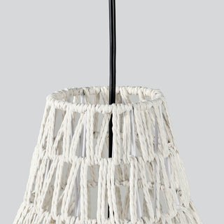 Quaid 1-Light Woven Pendant By Kosas Home, White