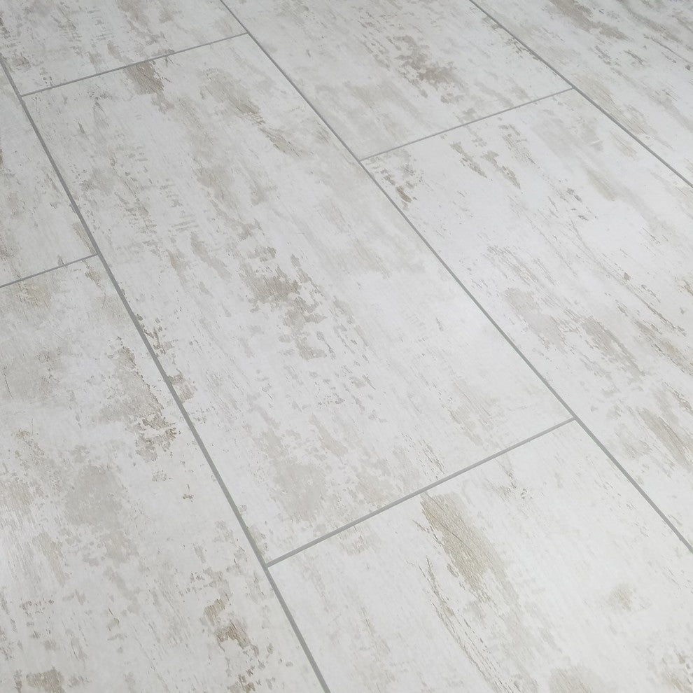 Nature 7 in x 16 in Glass Field Mosaic in Birchwood White