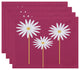 Daisy May Floral Print Placement, Pink Cheeks, Set of 4