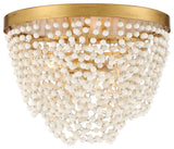 Crystorama Lighting Group FIO-A9103-WH Fiona 3 Light 14"W Flush - Antique Gold