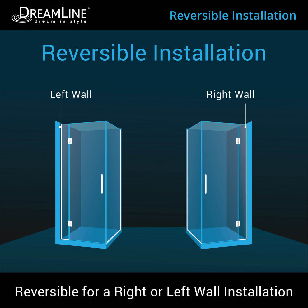 Dreamline Unidoor-X 33-3/8"x34"x72" Hinged Shower Enclosure