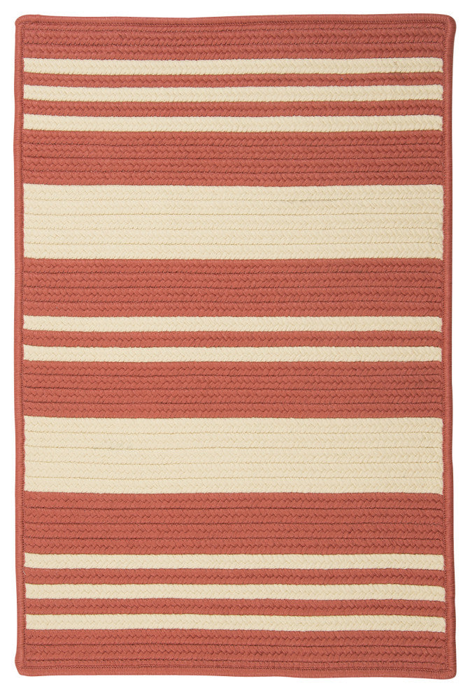 Colonial Mills Bayou Braided Rug, Terracotta, 2x7