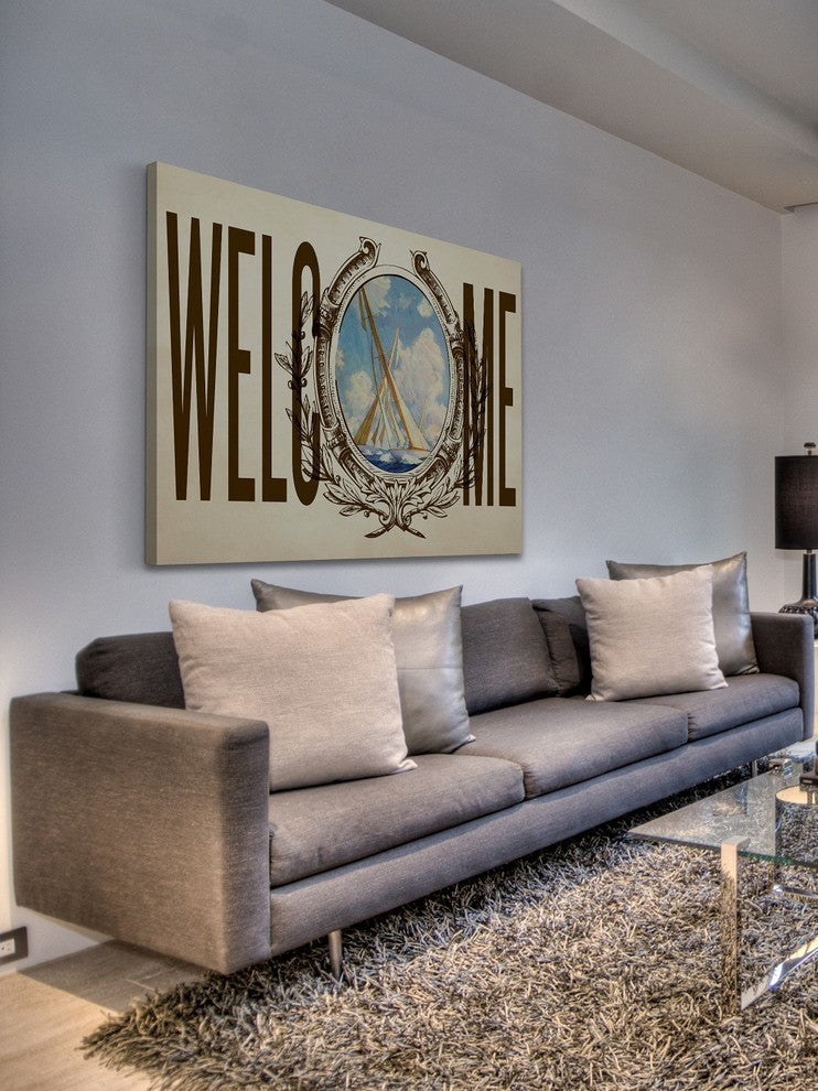 "Ship Welcome" Painting Print on Wrapped Canvas