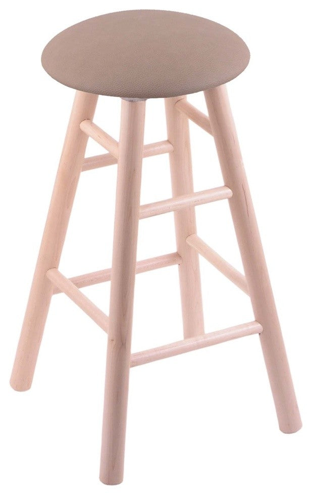 Holland Bar Stool, Maple Round Cushion Bar Stool, Smooth Legs