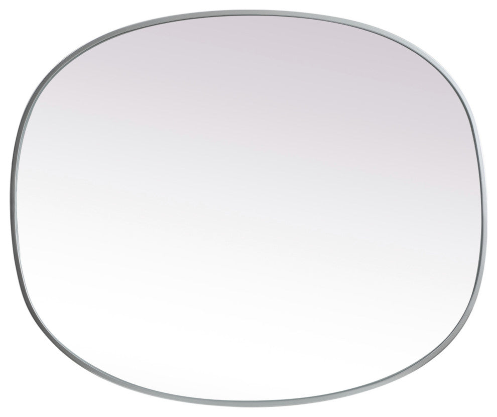 Elegant Lighting MR2B3036 Brynn 30" W x 36" H Modern Oval - Silver