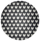 Simple Tulip Design Spring Chenille Rug, Pepper, 5' Round