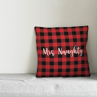 Mrs. Nice, Buffalo Check Plaid 18x18 Throw Pillow Cover