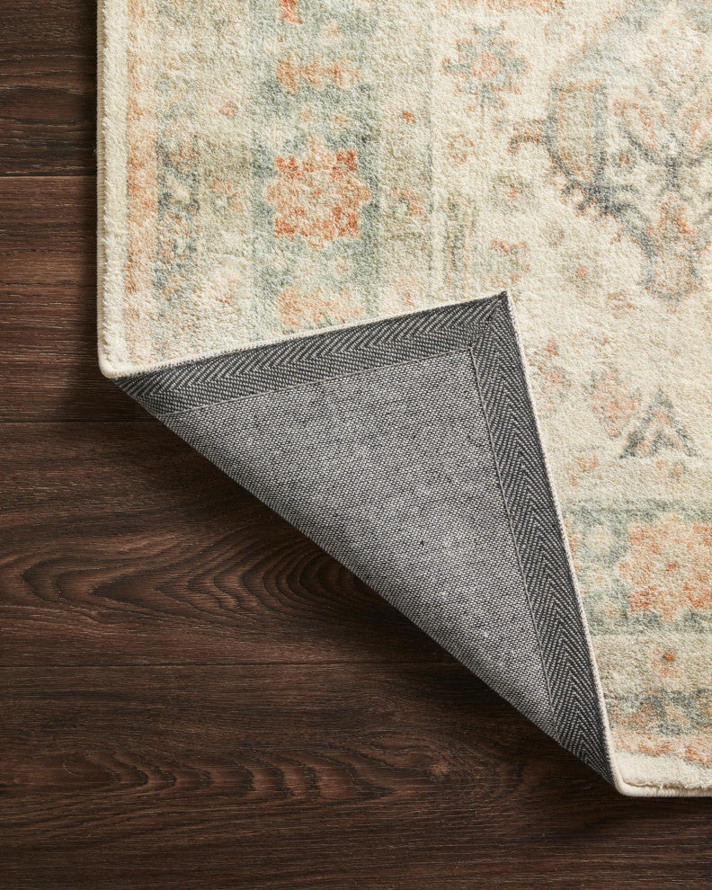 Loloi II Rosette Beige Green Rust Plush Area Rug, 7'-6" X 9'-6"