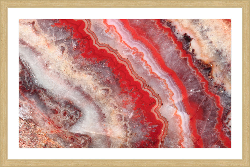 "Red Rhodochrosite" Framed Art Print