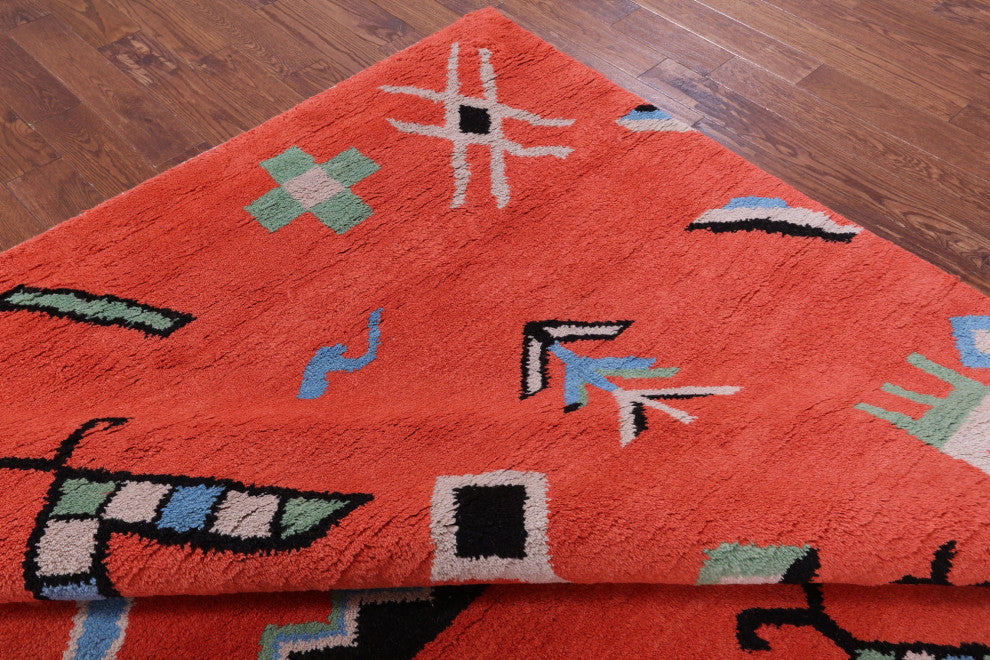 Moroccan Handmade Wool Rug 8' 2" X 10' 2" - Q13112