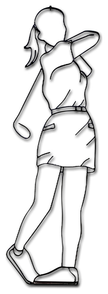 Women Golfer Metal Wall Decor and Sculpture