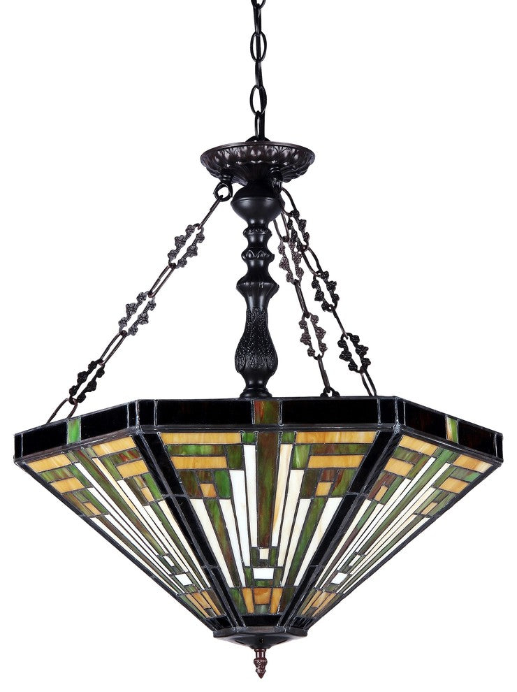 Innes 3-Light Mission Inverted Ceiling Pendant Fixture
