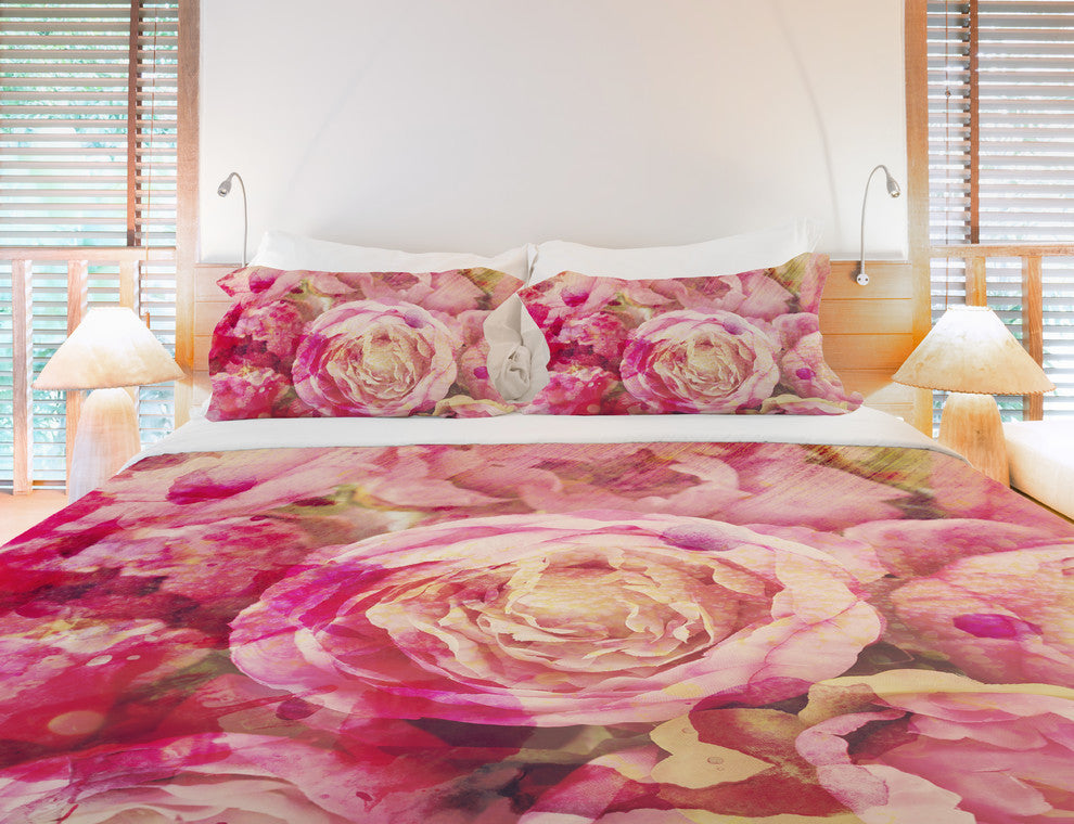 Peony Dreams, Multi Duvet Cover, King