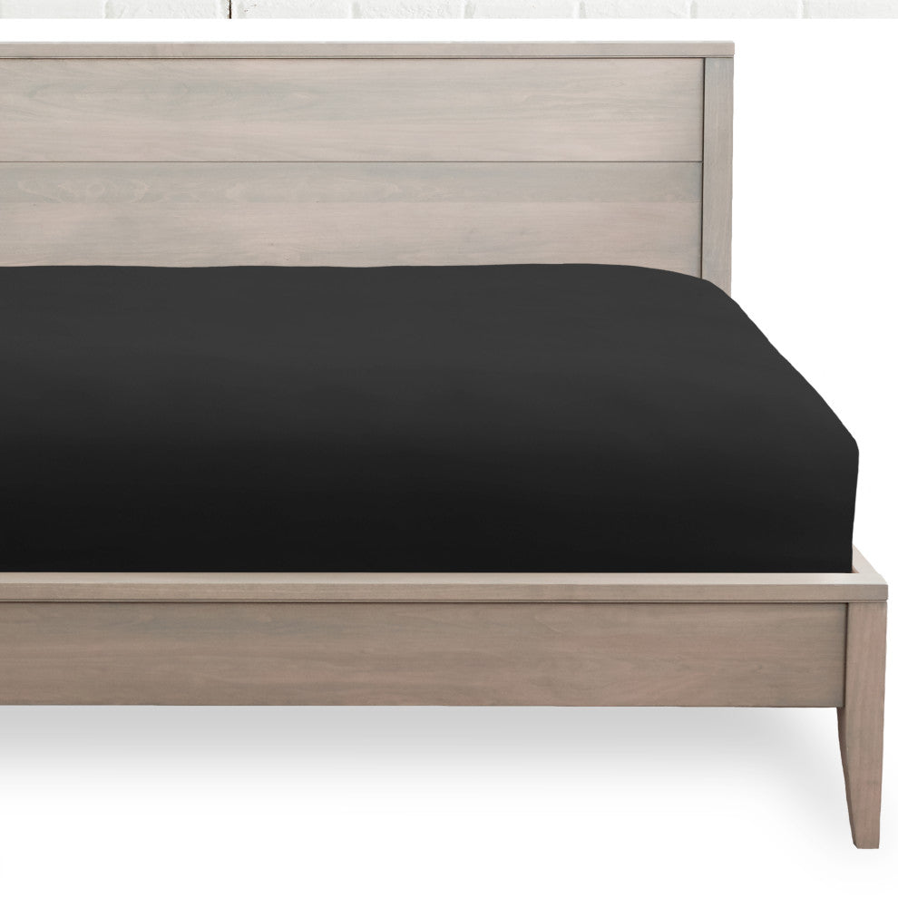 Bare Home Microfiber Fitted Sheets - Set of 2, Black, Queen
