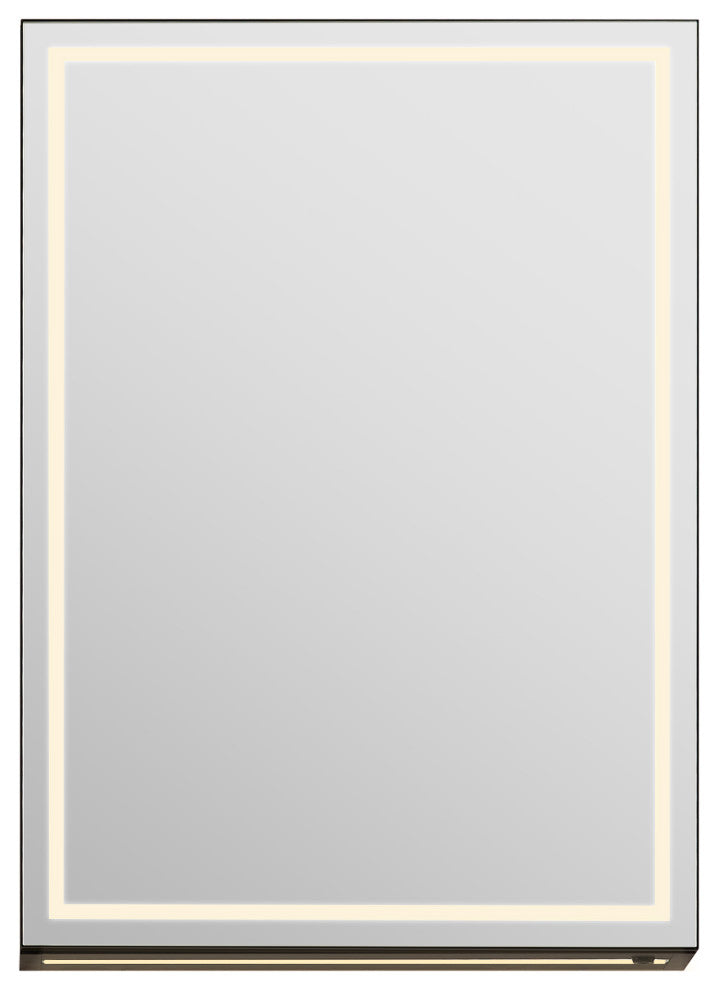 Hesili Frameless Surface-Mount LED Lighted Bathroom Medicine Cabinet, 20"