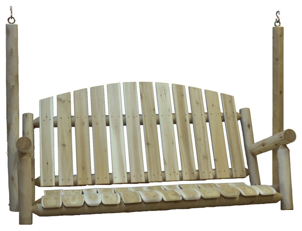 71" X 23" X 47"  Natural Wood Porch Swing