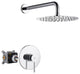 CASAINC 10" Round Wall Mounted Rainfall Luxury Shower System Kit, Chrome