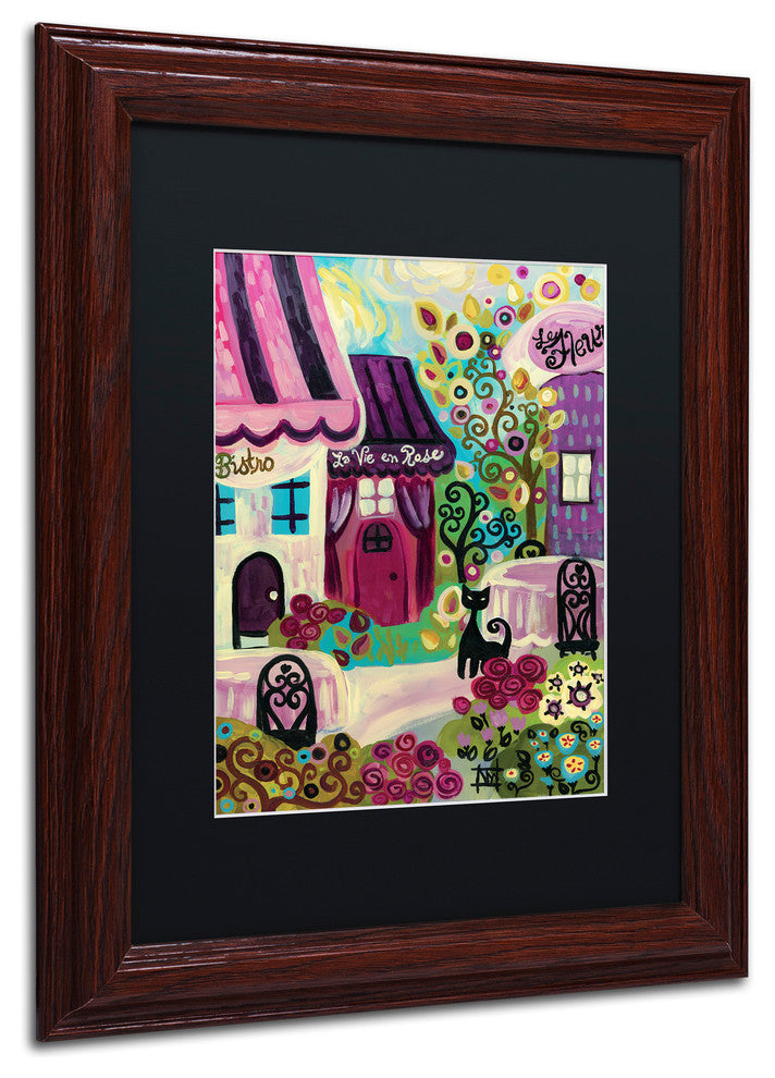 Natasha Wescoat 'La Vie En Rose' Art, Wood Frame, Black Mat, 11x14