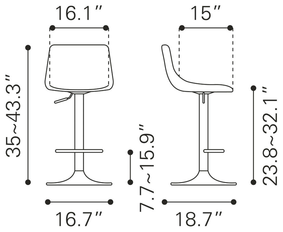 Bar Stool Chair Barstool, Steel Metal, Fabric, Green, Gold, Kitchen Cafe Bistro